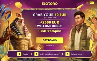 Slotoro - 10€ Za Darmo